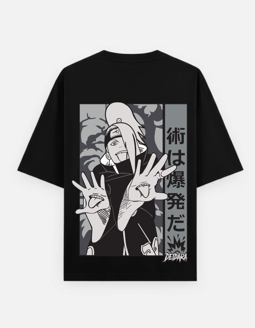 Naruto "Deidara Art is an Explosion" Oversized T-Shirt | Akatsuki Tee