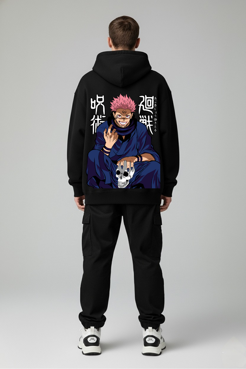 Jujutsu Kaisen Sukuna King of Curses Oversized Hoodie | Anime Fleece Sweater