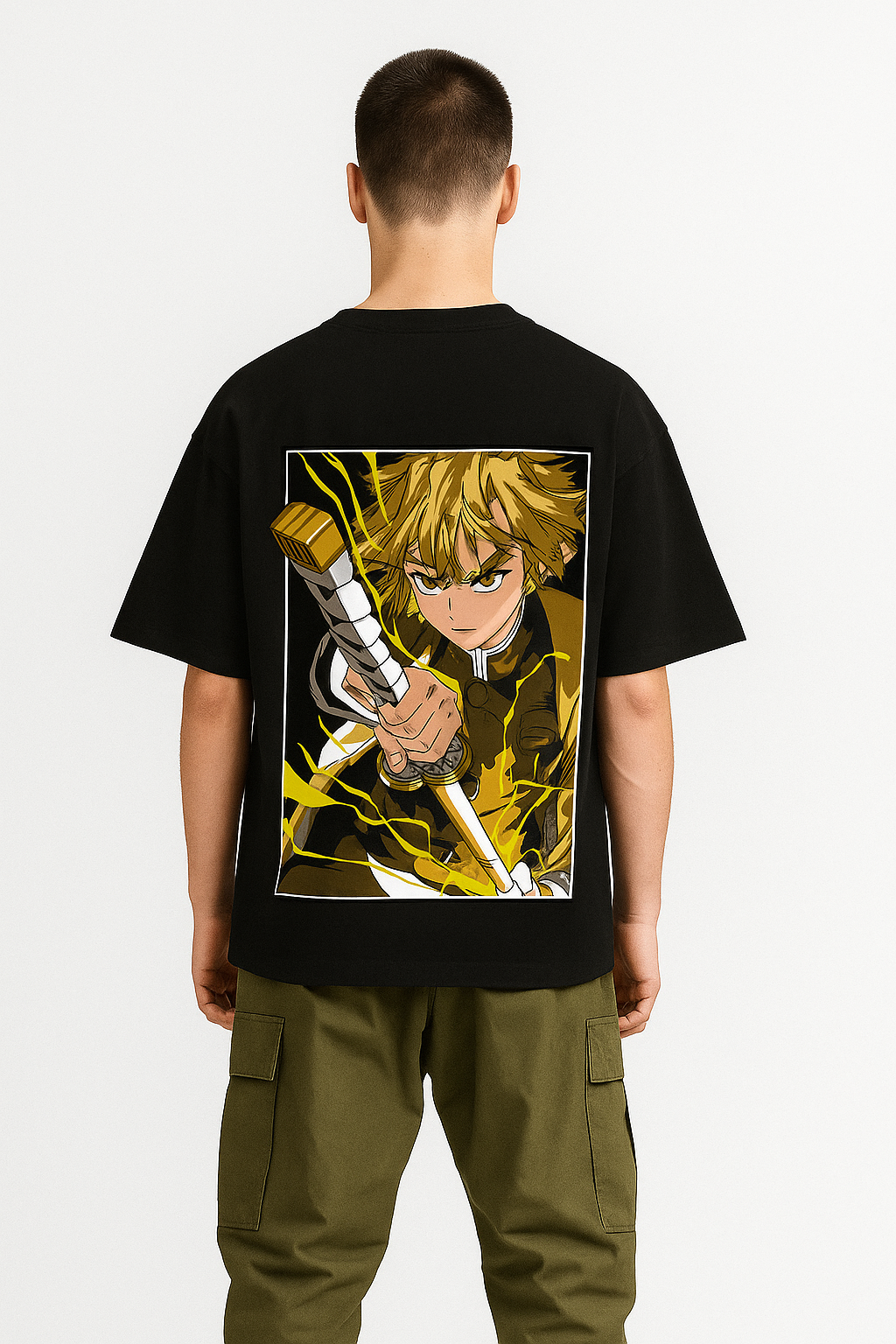 Demon Slayer "Zenitsu Thunder Breathing" Oversized T-Shirt | Kimetsu no Yaiba Tee