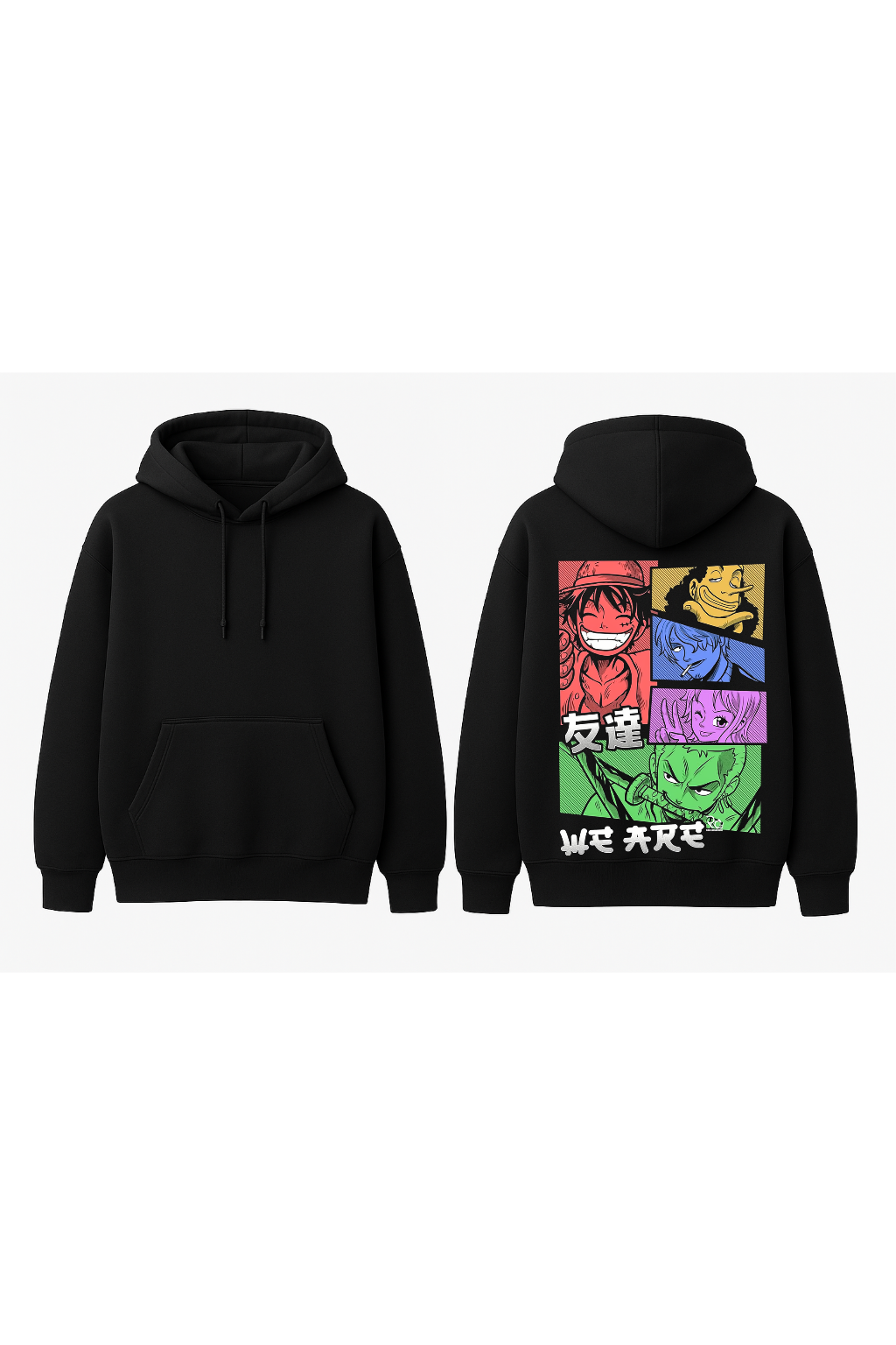One Piece "We Are Friends" Oversized Hoodie | Core Straw Hat Crew Fleece
