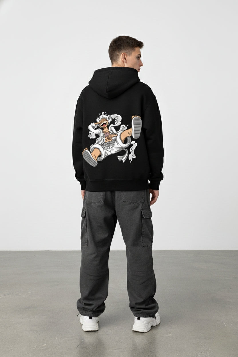 One Piece Luffy Gear Fifth (Nika) Playful Oversized Hoodie | Joy Boy Fleece