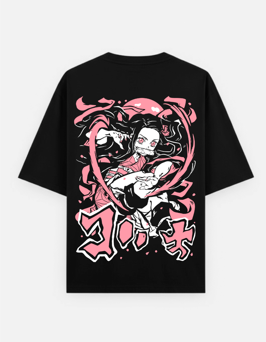 Demon Slayer "Nezuko Kamado Demon Form" Oversized T-Shirt | Blood Demon Art Tee