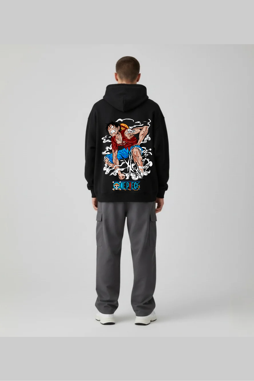 One Piece Luffy Ultimate Resilience Oversized Hoodie | Anime Battle Fleece