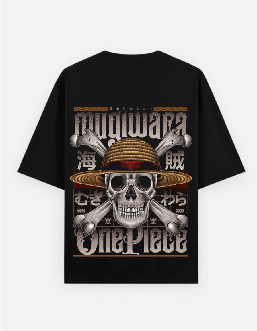 One Piece "Mugiwara Jolly Roger" Oversized T-Shirt | Straw Hat Pirates Skull Tee