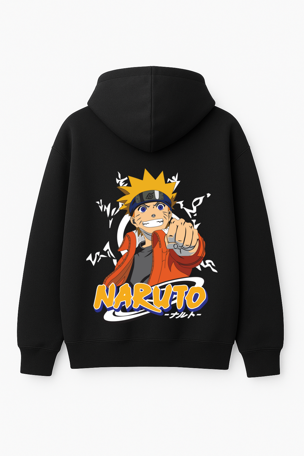 Naruto Uzumaki Energetic Pose Oversized Hoodie | Hidden Leaf Fleece