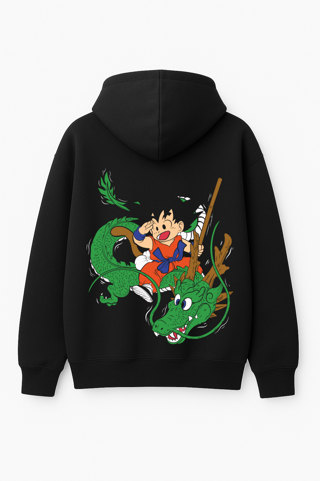 Dragon Ball Goku Riding Shenron Oversized Hoodie | Classic Anime Fleece