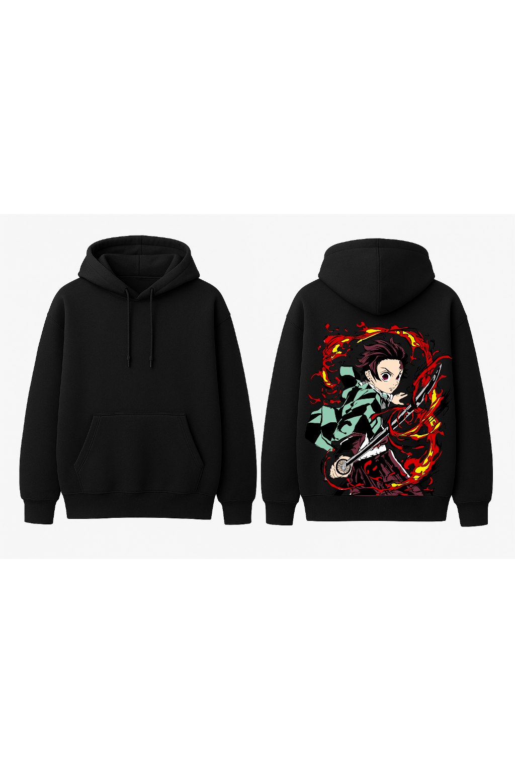 Demon Slayer Tanjiro Hinokami Kagura Oversized Hoodie | Sun Breathing Fleece