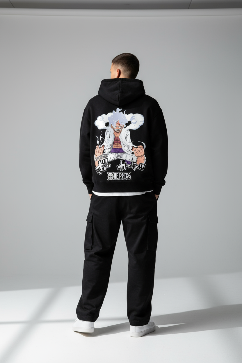 One Piece Luffy Gear Fifth (Nika) "Ka-Boom" Oversized Hoodie | Manga Fleece