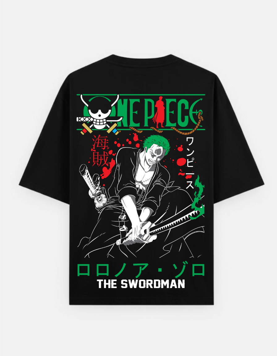 One Piece "Roronoa Zoro The Swordsman" Oversized T-Shirt | Pirate Hunter Tee