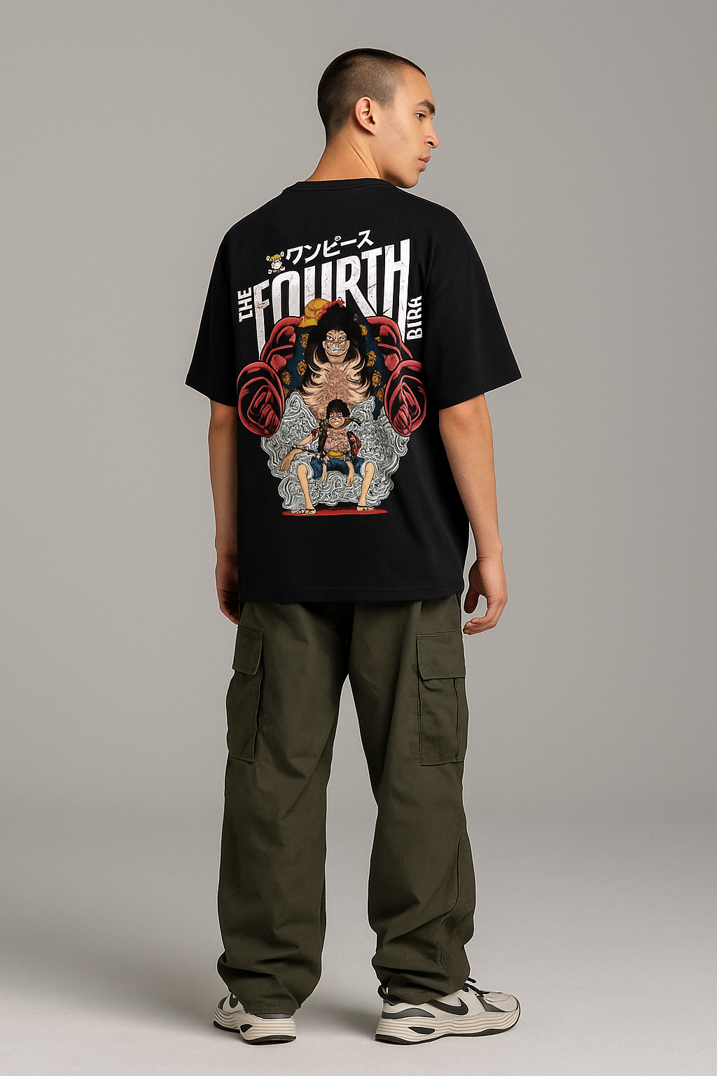 One Piece Luffy Gear Fourth T-Shirt | Anime Oversized Black Tee