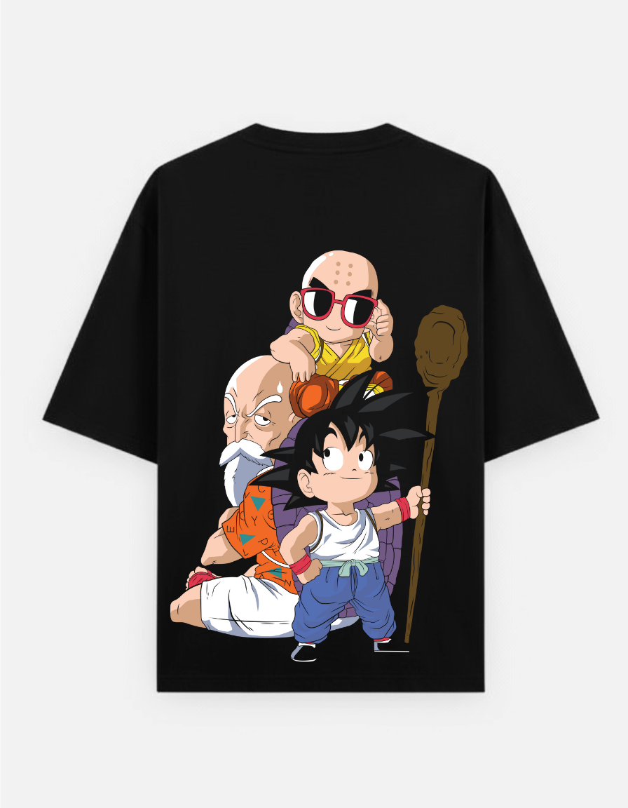 Dragon Ball "Turtle School" Oversized T-Shirt | Goku, Krillin & Roshi Tee
