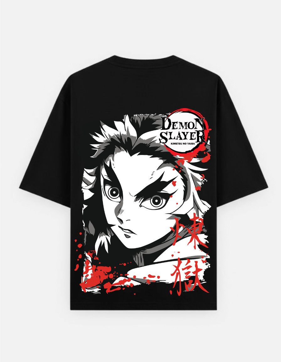 Demon Slayer "Rengoku Kyojuro" Oversized T-Shirt | Flame Hashira Tee