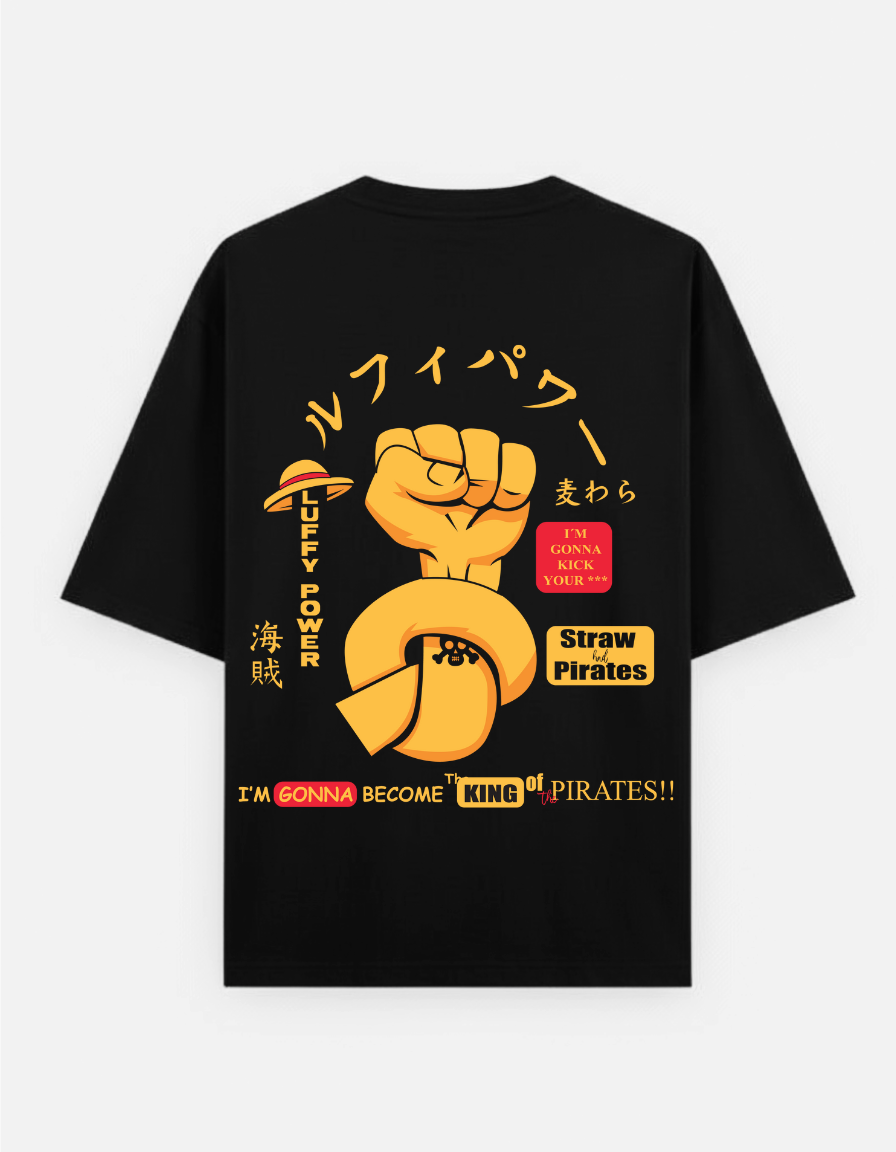 One Piece "King of Pirates" Oversized T-Shirt | Luffy Power Graphic Tee