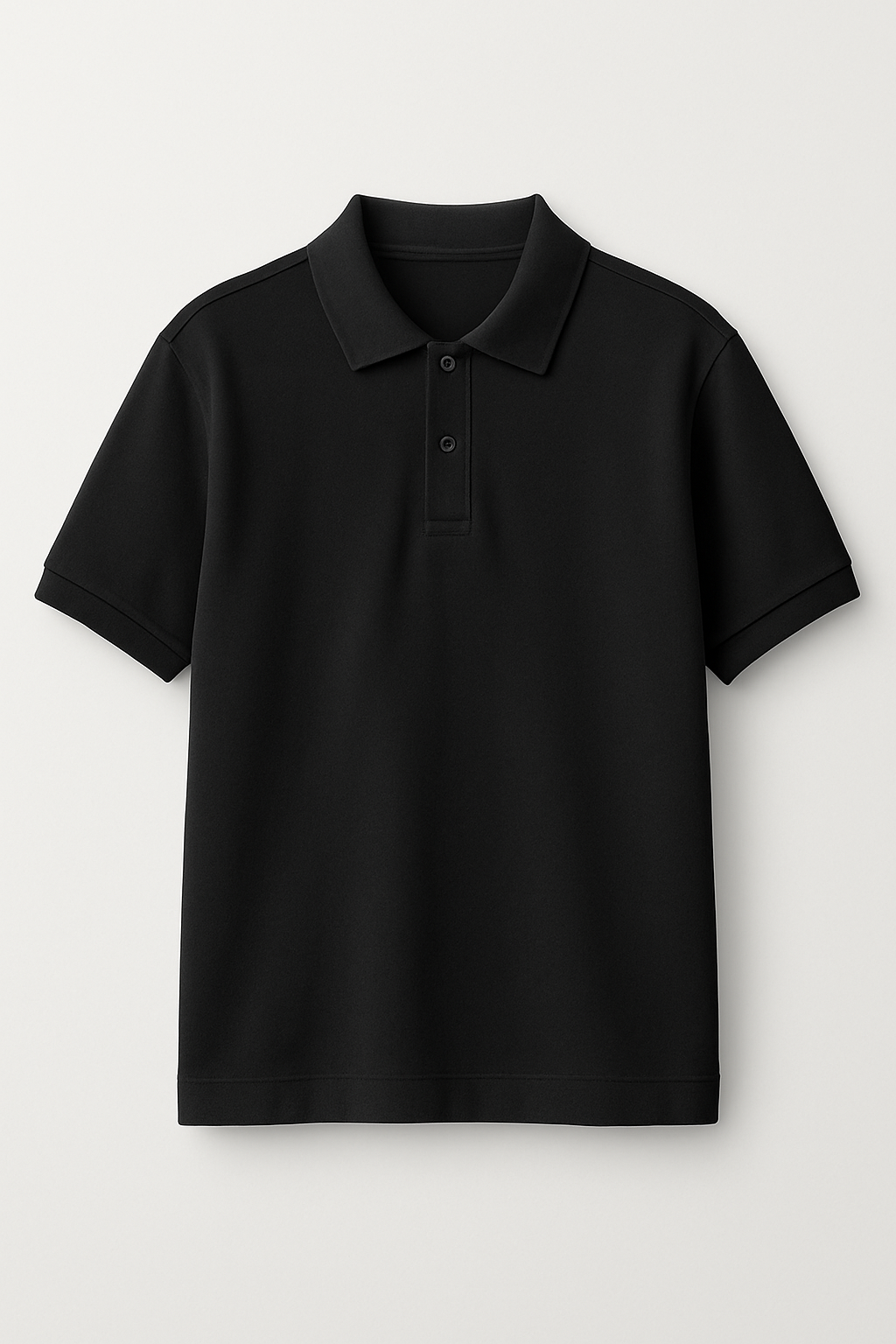 The Premium Structured Polo | 240 GSM Heavyweight Fabric | Black