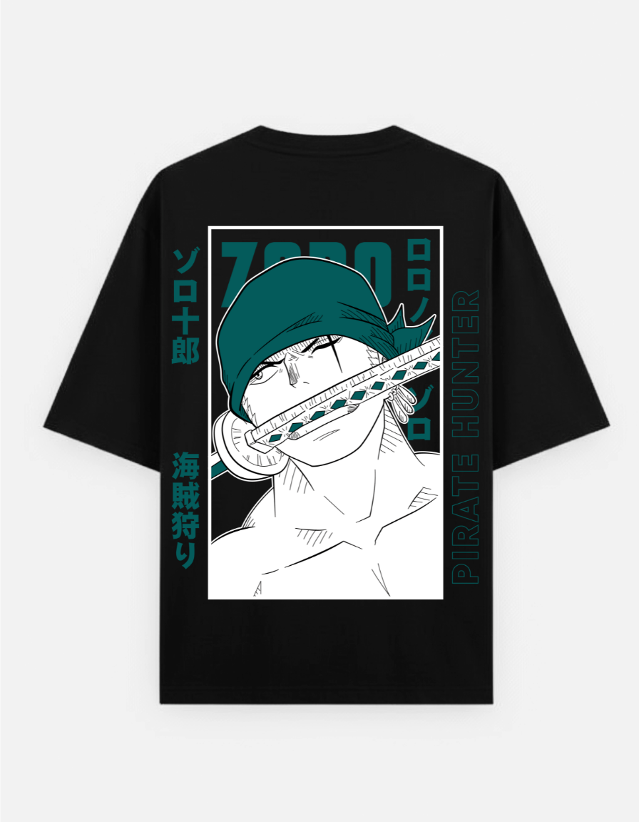 One Piece Zoro "Pirate Hunter" Oversized T-Shirt | Roronoa Graphic Tee