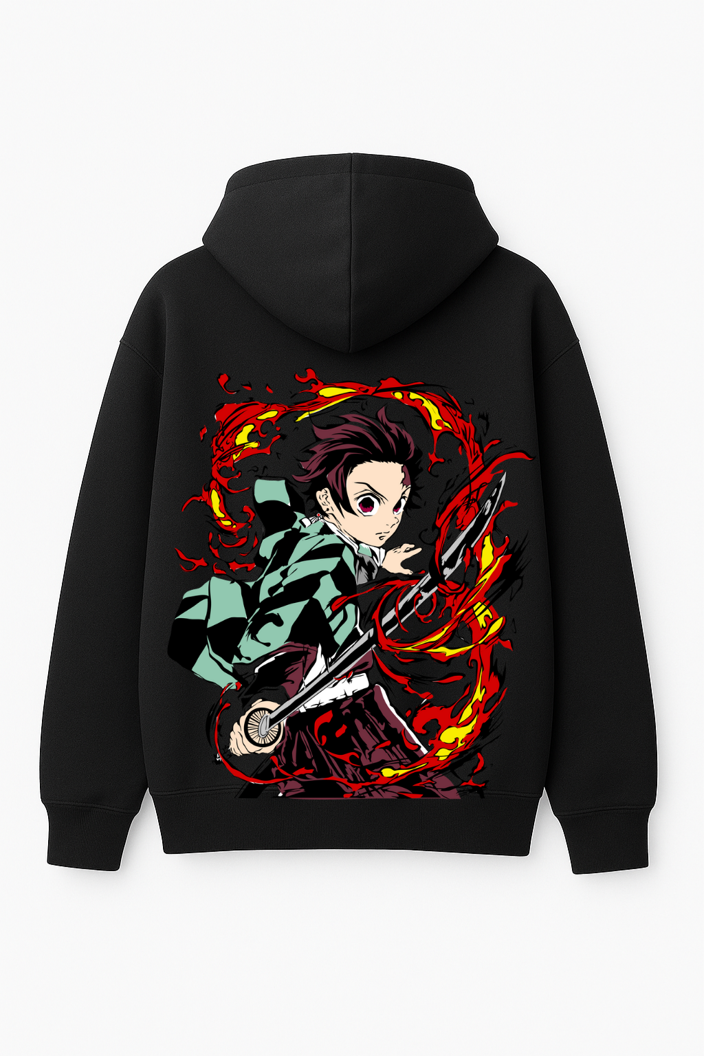Demon Slayer Tanjiro Hinokami Kagura Oversized Hoodie | Sun Breathing Fleece