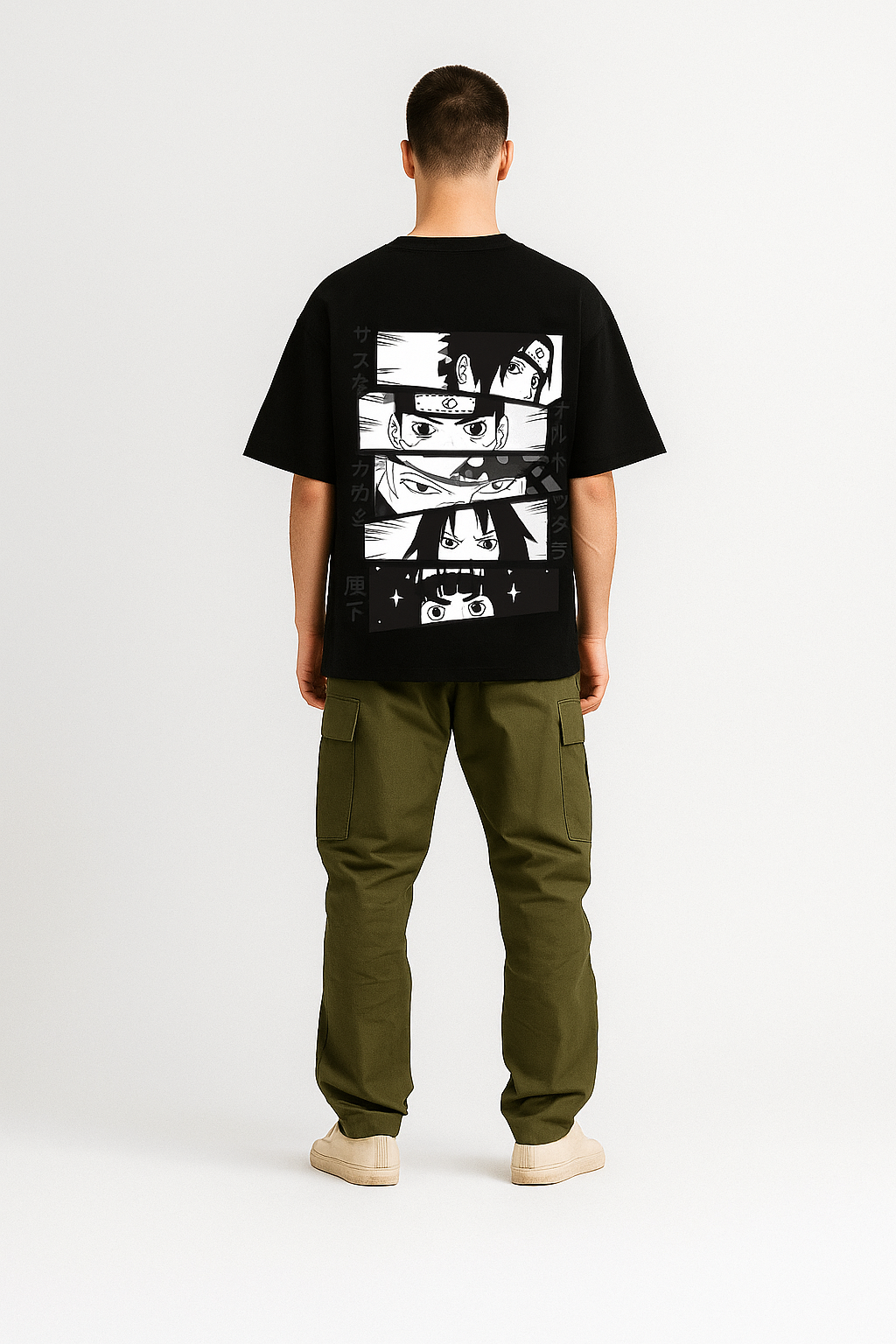 Naruto "Shinobi Eyes" Oversized T-Shirt | Sasuke, Kakashi, Sakura, Lee Tee