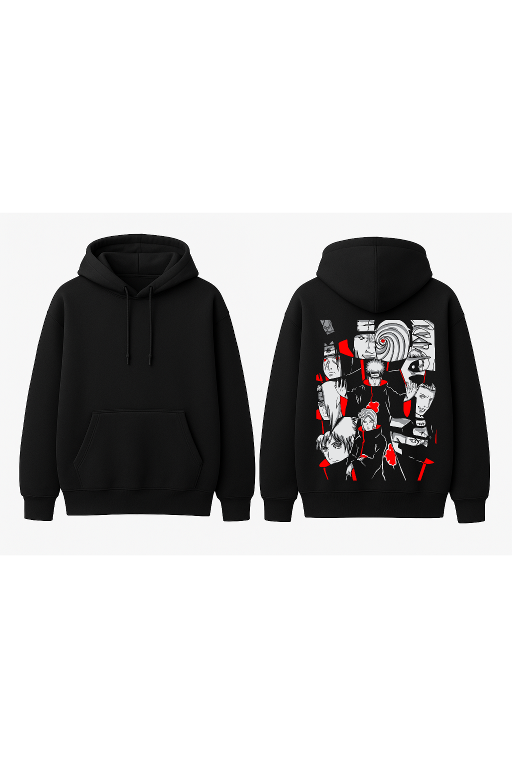 Naruto Akatsuki Members Oversized Hoodie | Villain Group Fleece Sweater