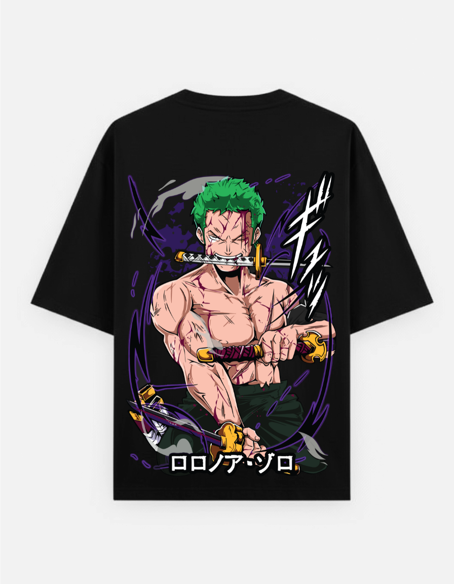One Piece Zoro "Battle Scars" Oversized T-Shirt | Roronoa Swordsman Tee
