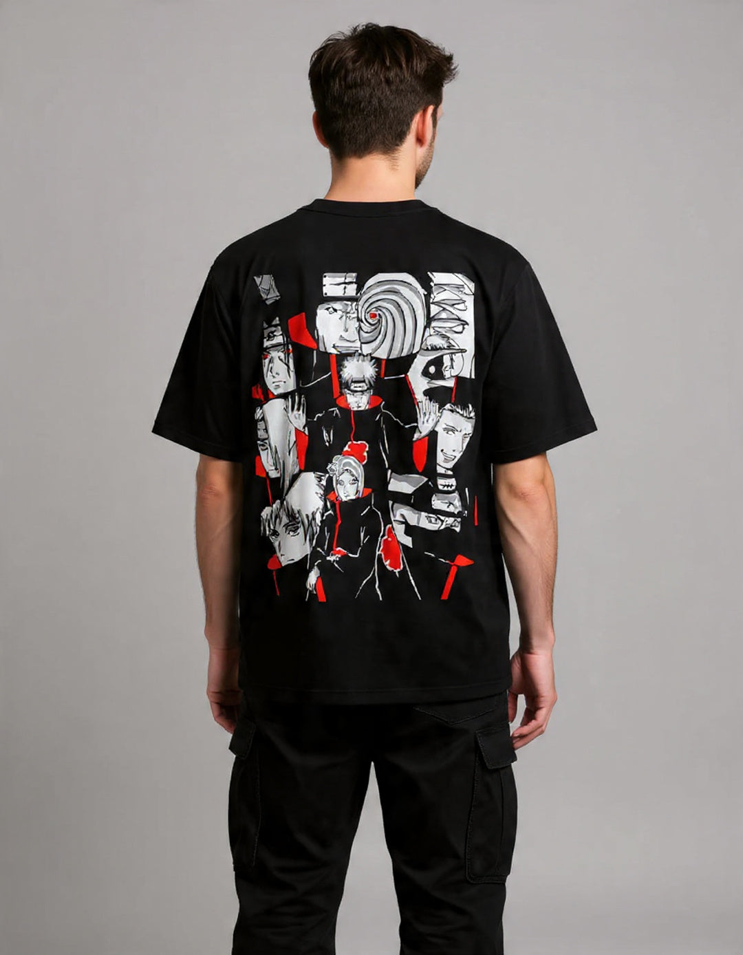 Naruto Shippuden "Akatsuki Collage" Oversized T-Shirt | Itachi, Pain, Tobi Tee