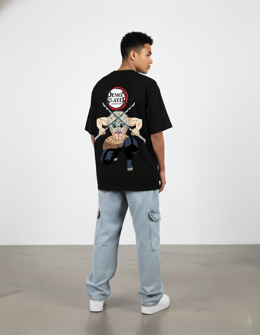 Demon Slayer "Inosuke Boar Head" Oversized T-Shirt | Beast Breathing Tee