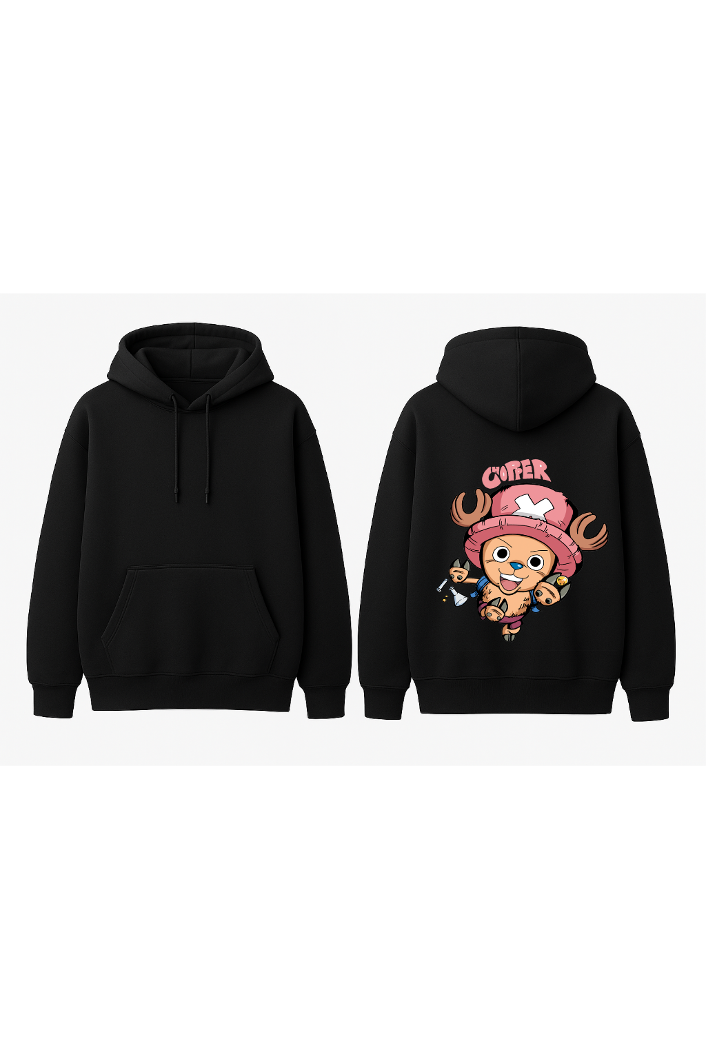 One Piece Tony Tony Chopper Oversized Hoodie | Anime Kawaii Fleece Sweater